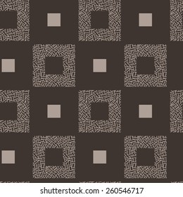 Vector seamless pattern of randomly intertwined ribbons