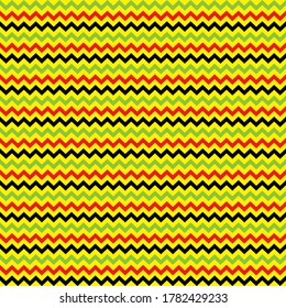 Vector Seamless Pattern In Rastafarian Colors