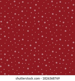 Vector seamless pattern red background with white dots 