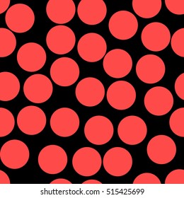 Vector seamless pattern of red polka dots.Eps10.