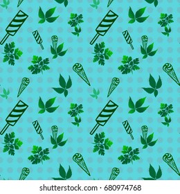 Vector seamless pattern with refreshing ice cream.