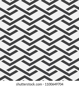  Vector seamless pattern. Regular abstract striped texture. Geometric pattern of zigzag lines.