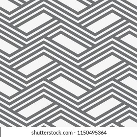  Vector seamless pattern. Regular abstract striped texture. Geometric pattern of zigzag lines.