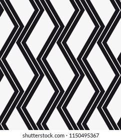  Vector seamless pattern. Regular abstract striped texture. Geometric pattern of zigzag lines.