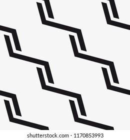  Vector seamless pattern. Regular abstract striped texture. Geometric pattern of zigzag lines.