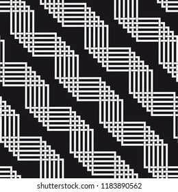  Vector seamless pattern. Regular abstract striped texture. Geometric pattern of zigzag lines.