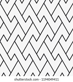  Vector seamless pattern. Regular abstract striped texture. Geometric pattern of zigzag lines.