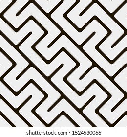  Vector seamless pattern. Regular abstract striped texture. Geometric pattern of zigzag lines.