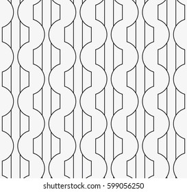Vector seamless pattern. Regular abstract striped texture. Geometric pattern of straight lines.