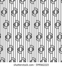 Vector seamless pattern. Regular abstract striped texture. Geometric pattern of straight lines.