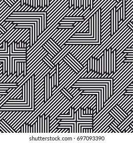 Vector seamless pattern. Regular abstract striped texture. Geometric pattern of straight lines.