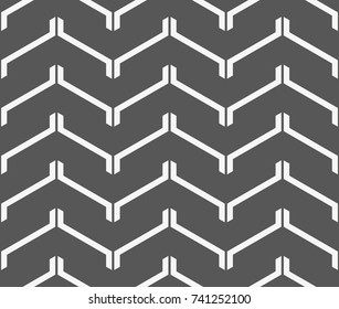 Vector seamless pattern. Regular abstract striped texture. Geometric pattern of zigzag lines.