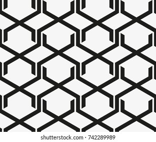Vector seamless pattern. Regular abstract striped texture. Geometric pattern of zigzag lines.