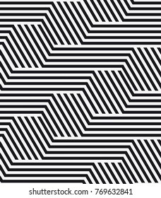 Vector seamless pattern. Regular abstract striped texture. Geometric pattern of zigzag lines.