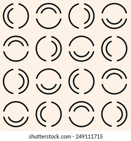 Vector seamless pattern. Regular backdrop template. Repeating simple clear elements 