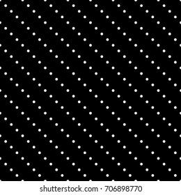 Vector seamless pattern. Regular monochrome texture. Stripes from diagonal dotted lines. Endless decorative linear round texture.