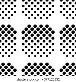 Vector seamless pattern. Regular simple texture. Dotted monochrome stripes