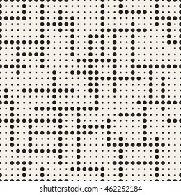 Vector seamless pattern. Regular texture with crossed dotted lines. Simple stylish background.