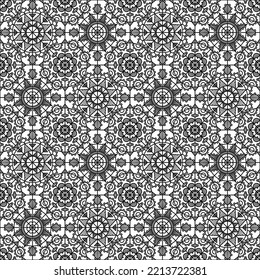 Vector seamless pattern in renaissance style. Stylized lace ornament.