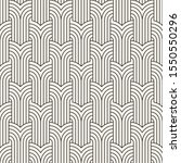 Vector seamless pattern. Repeating abstract background. Black and white geometric design. Modern stylish art deco texture.