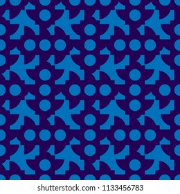 Vector seamless pattern. Repeating abstract background with circles. Minimalistic style design.