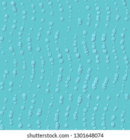 Vector seamless pattern. Repeating abstract bubbles on blue background.