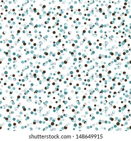 Vector seamless pattern. Repeating abstract background with circles. Graphic texture with small circles. Chaotic backdrop