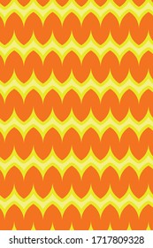 Vector seamless pattern. Repeating abstract geometric texture.
Yellow objects with orange background.