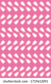 Vector seamless pattern. Repeating abstract geometric texture. Light pink color objects with pink background.