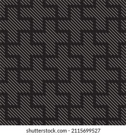 Vector seamless pattern. Repeating abstract background. Black and white geometric design. Modern stylish texture.