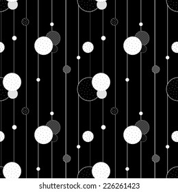 Vector seamless pattern. Repeating abstract background with circles. Modern texture.