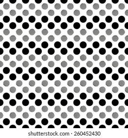 Vector seamless pattern. Repeating abstract background with dots