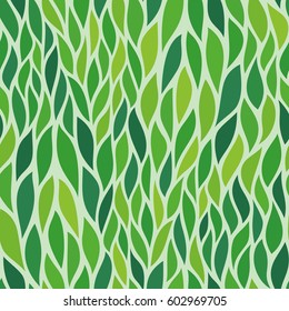 Vector seamless pattern. Repeating abstract modern leaves background.