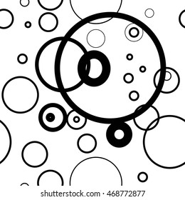 Vector seamless pattern with repeating circles. Regular hipster background. Minimalistic ornament