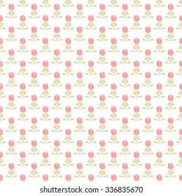 Vector seamless pattern. Repeating floral texture with flowers. Pattern can be used as background, fabric print, surface texture, wrapping paper, web page backdrop, wallpaper