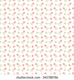 Vector seamless pattern. Repeating floral texture with flowers. Pattern can be used as background, fabric print, surface texture, wrapping paper, web page backdrop, wallpaper