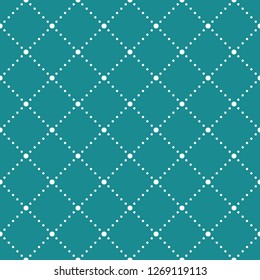 Vector seamless pattern. Repeating geometric tiles with dotted rhombus