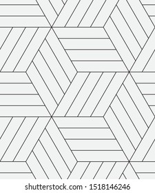  Vector seamless pattern. Repeating geometric tiles with hexagonal grid.