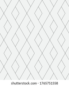  Vector seamless pattern. Repeating geometric tiles with a grid of rhombuses.