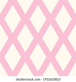 Vector seamless pattern. Repeating geometric rhombus shapes tiling. Abstract simple monochrome background design.