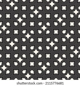 Vector seamless pattern. Repeating geometric elements. Stylish background design.