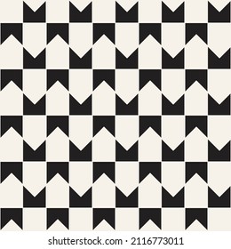 Vector seamless pattern. Repeating geometric checkered elements. Stylish monochrome background design.