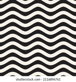 Vector seamless pattern. Repeating geometric elements. Stylish monochrome background design.