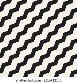 Vector seamless pattern. Repeating geometric elements. Stylish monochrome background design.