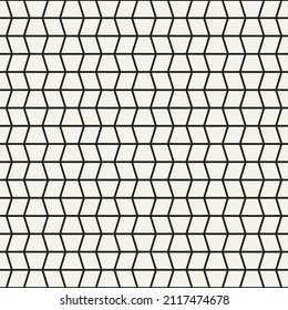 Vector seamless pattern. Repeating geometric elements. Stylish monochrome background design.