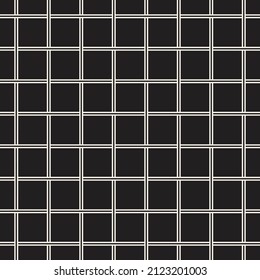 Vector seamless pattern. Repeating geometric elements. Stylish monochrome background design.