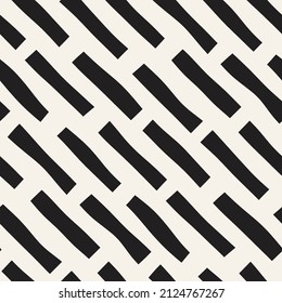 Vector seamless pattern. Repeating geometric elements. Stylish monochrome background design.