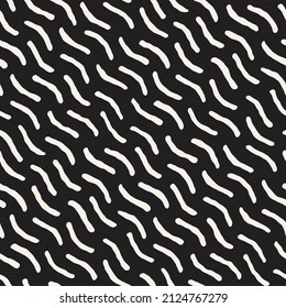 Vector seamless pattern. Repeating geometric elements. Stylish monochrome background design.