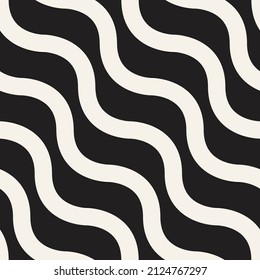 Vector seamless pattern. Repeating geometric elements. Stylish monochrome background design.