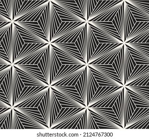 Vector seamless pattern. Repeating geometric elements. Stylish monochrome background design.